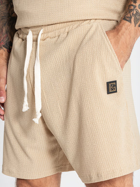 shorts / Beige Texture Shorts