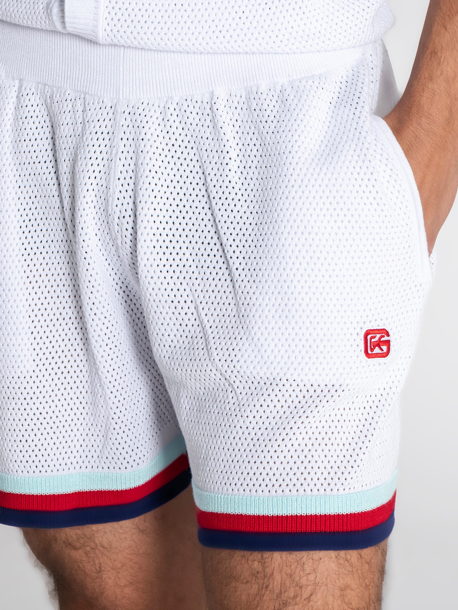 shorts / White Soft Court Sneakers