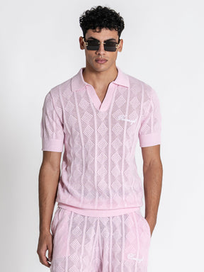 polos / Light Pink Identity Knit Set