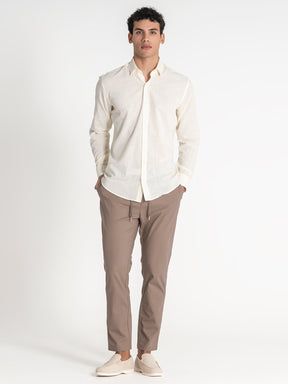 shirts / Beige Linen Shirt