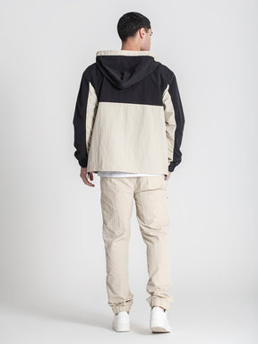 zip jackets / Beige Urban Allure Hoodie Jacket