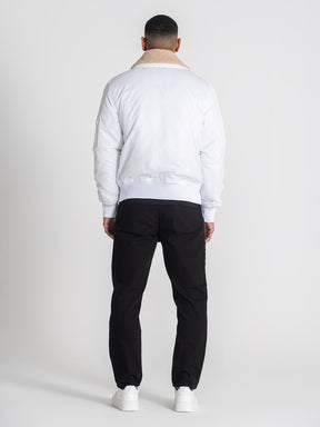 jackets / White Aviator Jacket