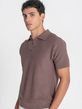 polos / Brown Essential Knit Polo