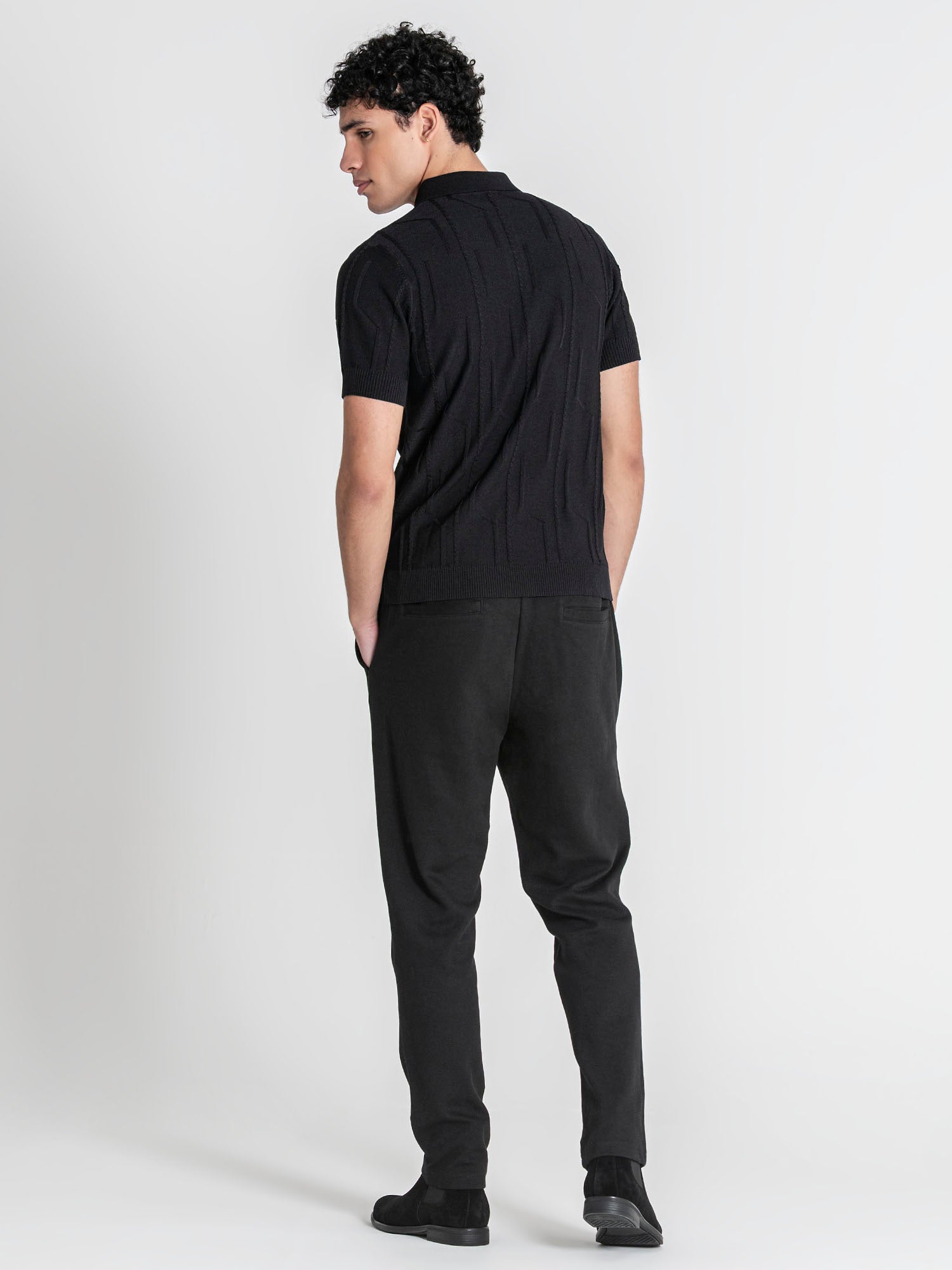 polos / Black Dimension Knit Polo