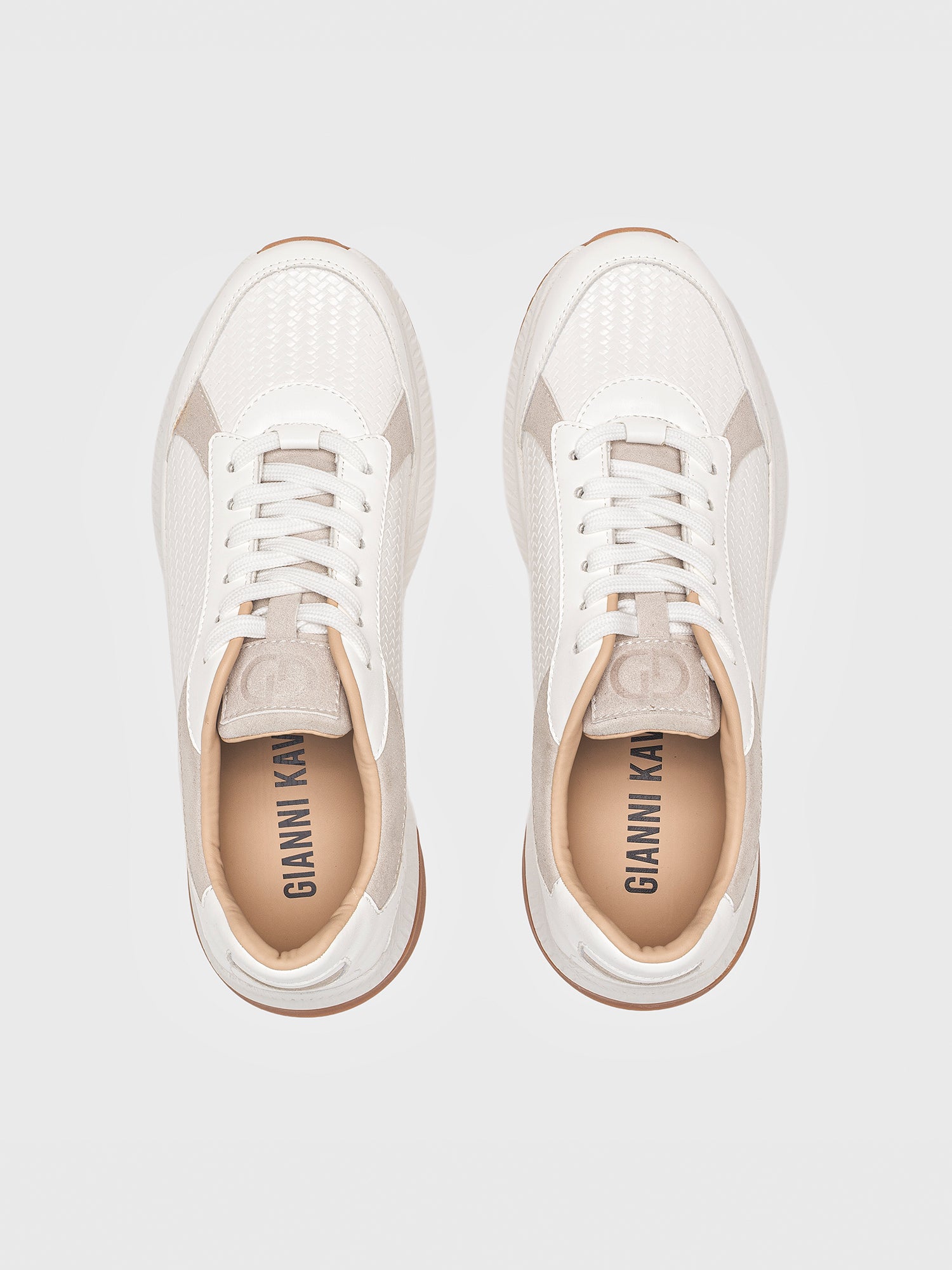 sneakers / White Tangled Sneakers