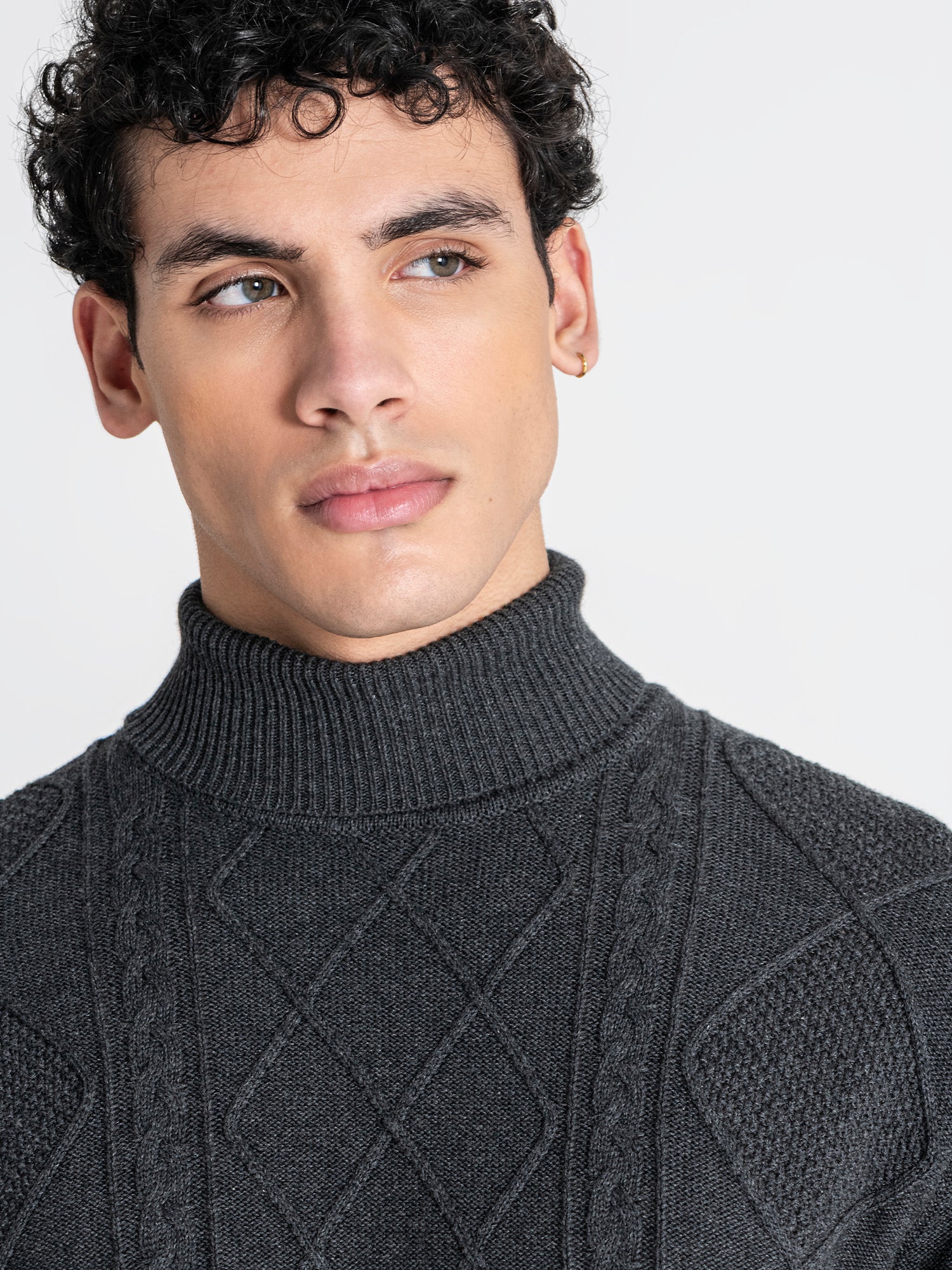 sweats / Grey Cable Knit Turtleneck