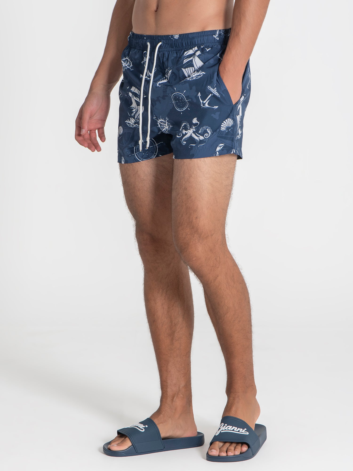 swimshorts / Blue Nautical Swimshorts