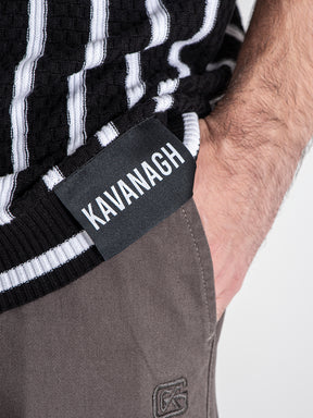 polos / Black Baseball Knit Polo