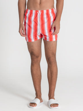 swimshorts / Orange Striped Swimshorts