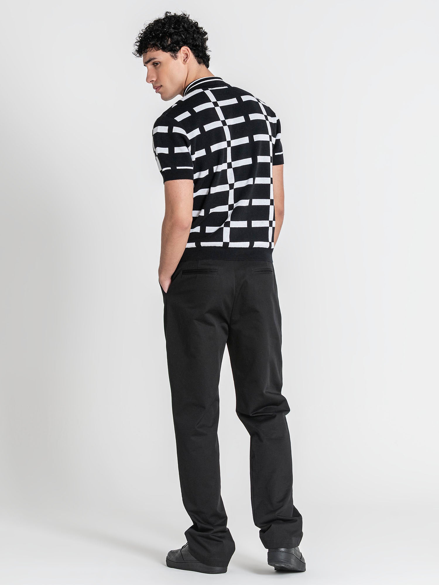 polos / Black Optic Knit Polo