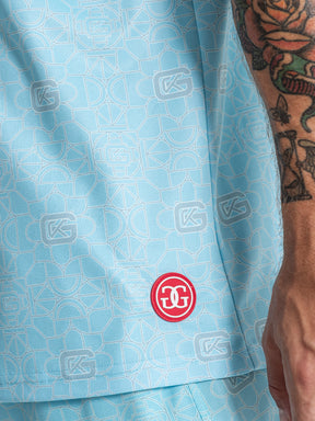 polos / Light Blue Tiled Polo