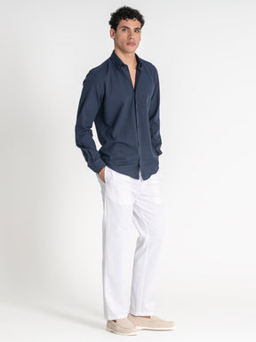 shirts / Blue Flax Linen Shirt