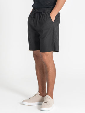 shorts / Black Smart Linen Shorts