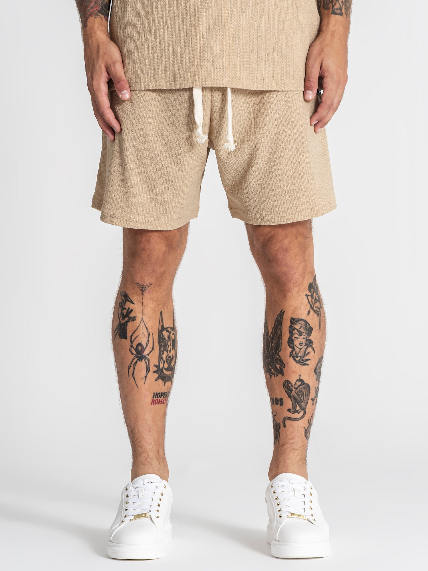 shorts / Beige Texture Shorts