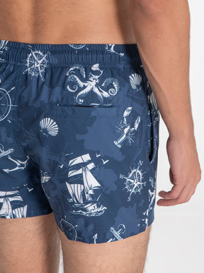 swimshorts / Blue Nautical Swimshorts