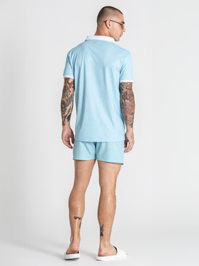 polos / Light Blue Tiled Polo