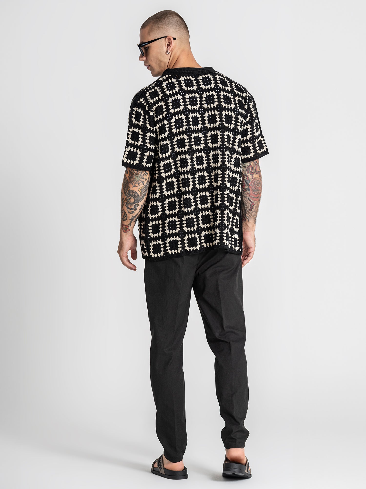 shirts / Black Nature Knit Shirt