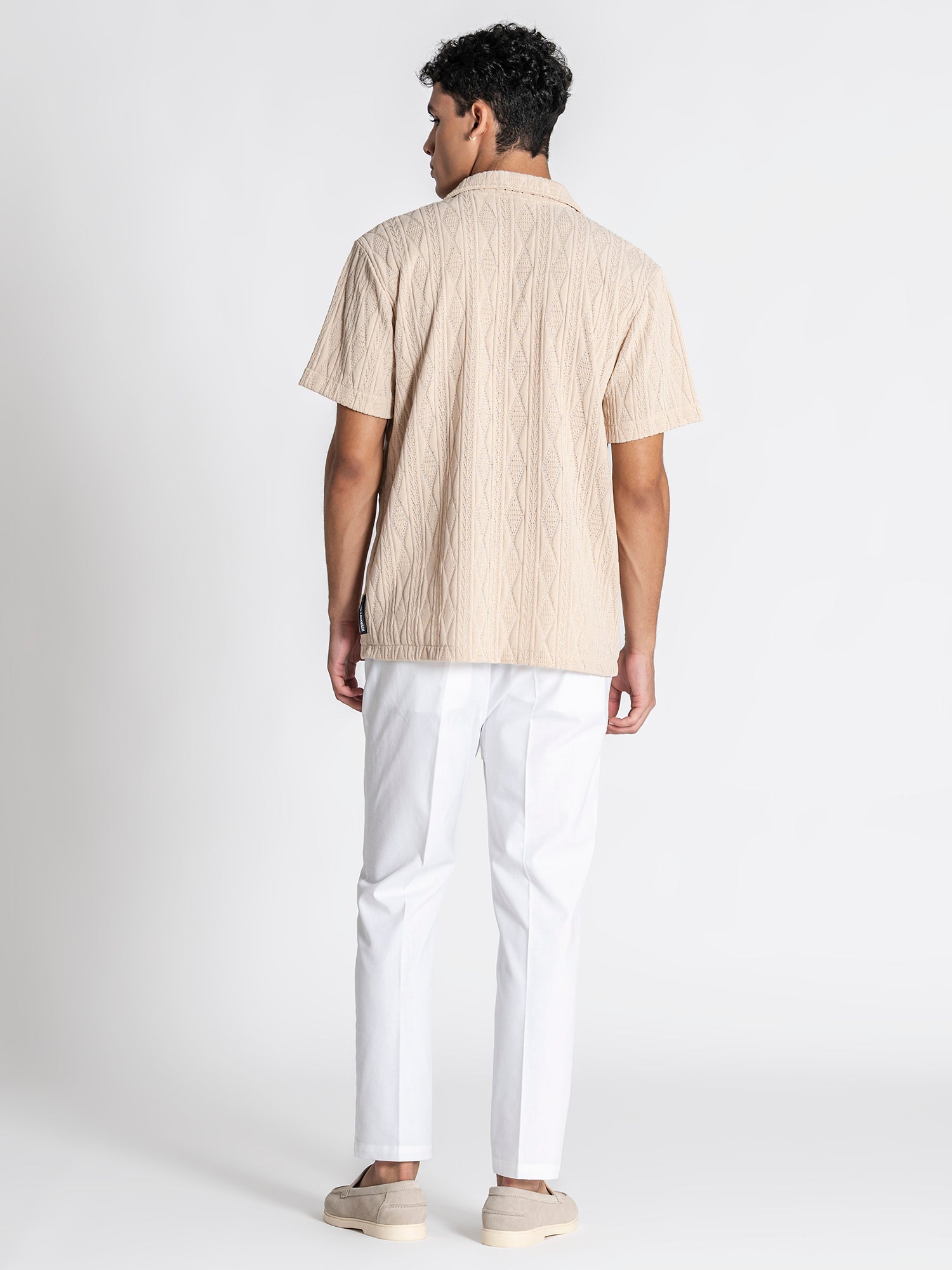 shirts / Beige Diamond Shirt