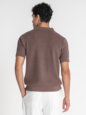 polos / Brown Essential Knit Polo