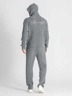 hoodies / Grey Core Knit Hoodie