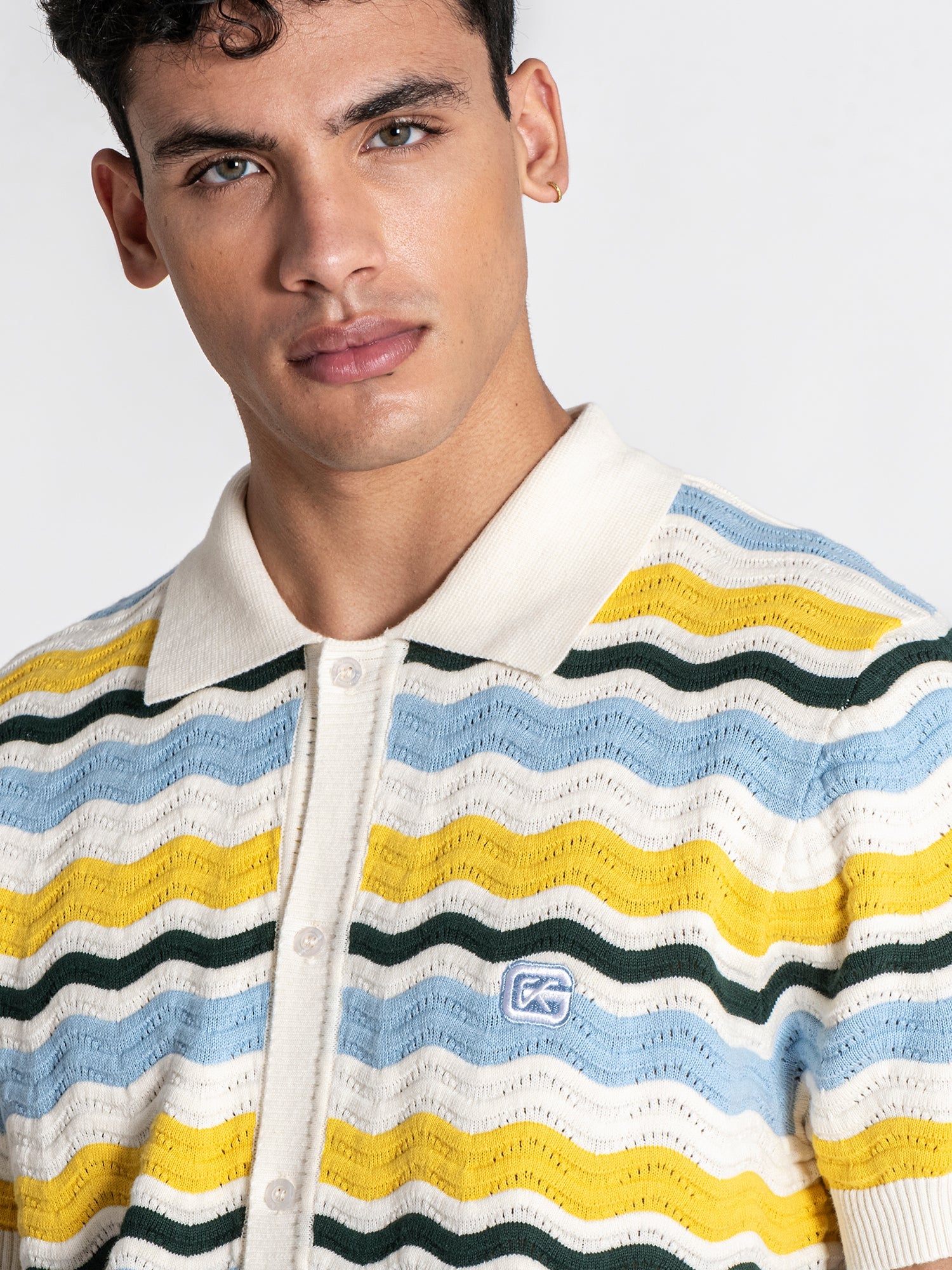 shirts / Multicolor Wave Knit Set