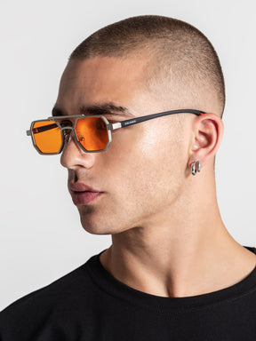sunglasses / Orange Metal Sunglasses