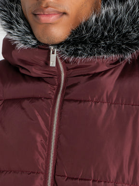 puffers / Burgundy Utility Puffer Jacket