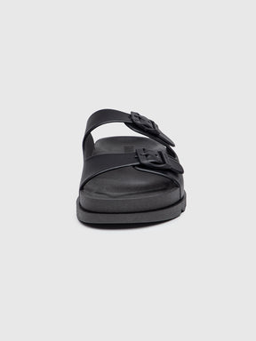 sliders / Black Explorer Sandals