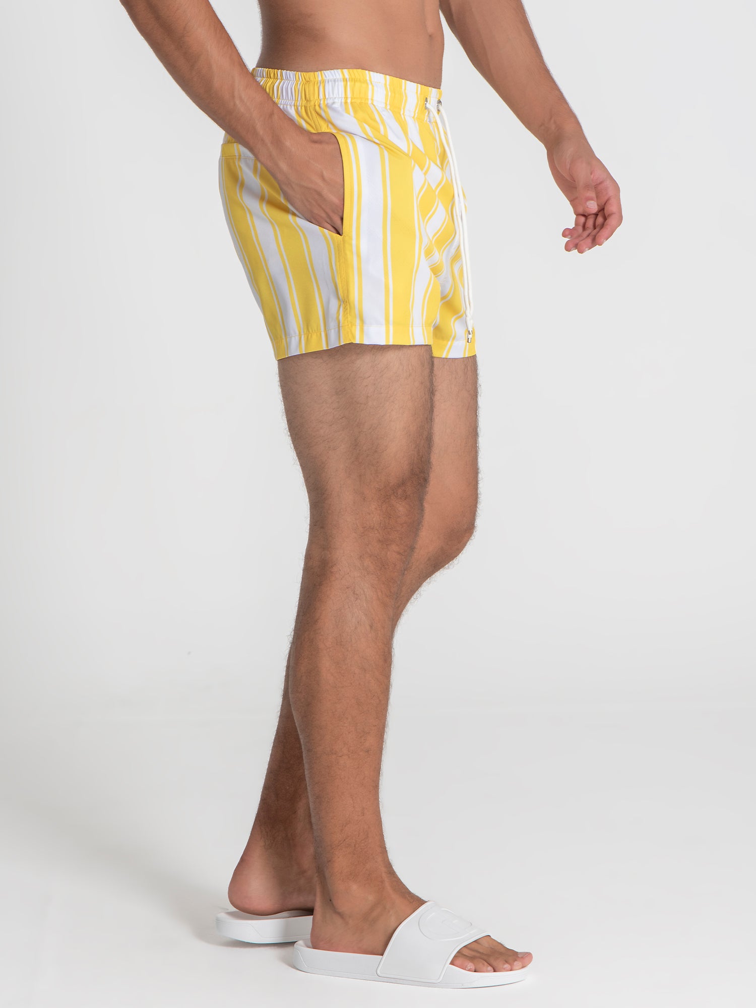 swimshorts / Yellow Striped Swimshorts