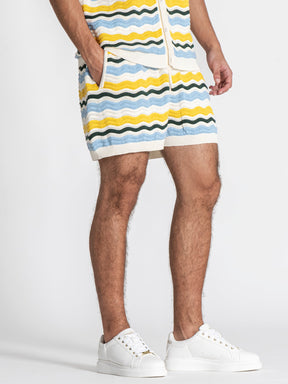 shirts / Multicolor Wave Knit Set