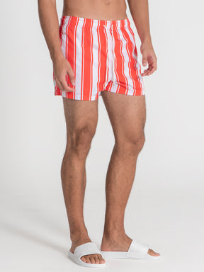 swimshorts / Orange Striped Swimshorts