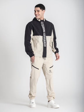 zip jackets / Beige Urban Allure Hoodie Jacket