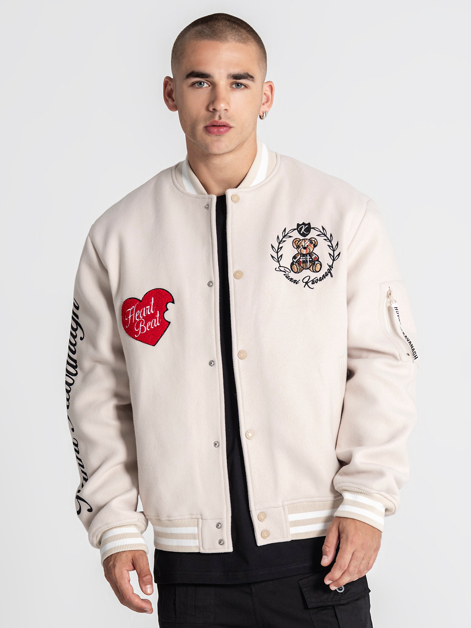 bombers / Beige Noble Bear Bomber Jacket