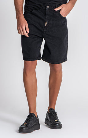 Black Regular Waist Shorts