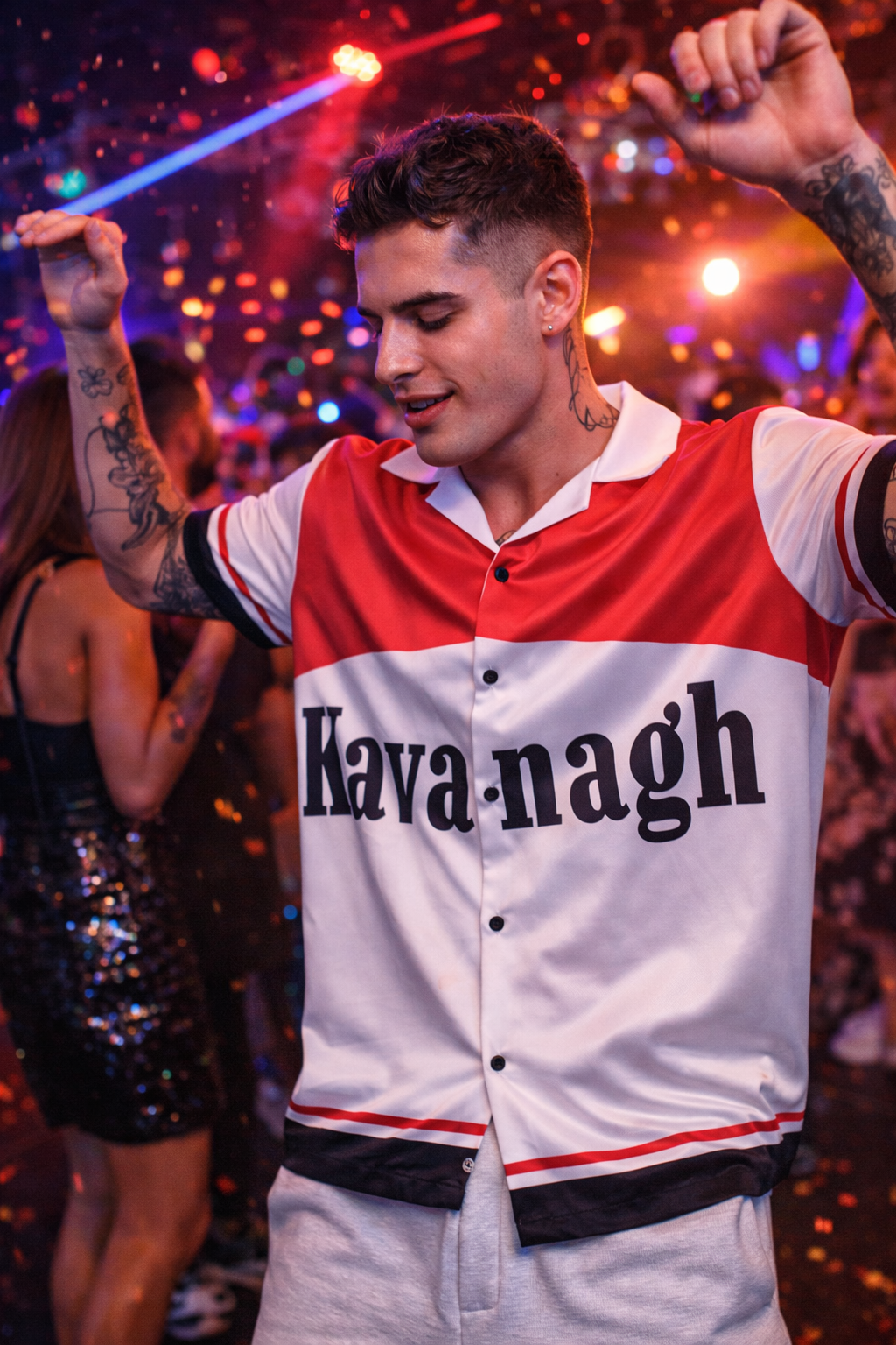 Red Smoke Satin Shirt