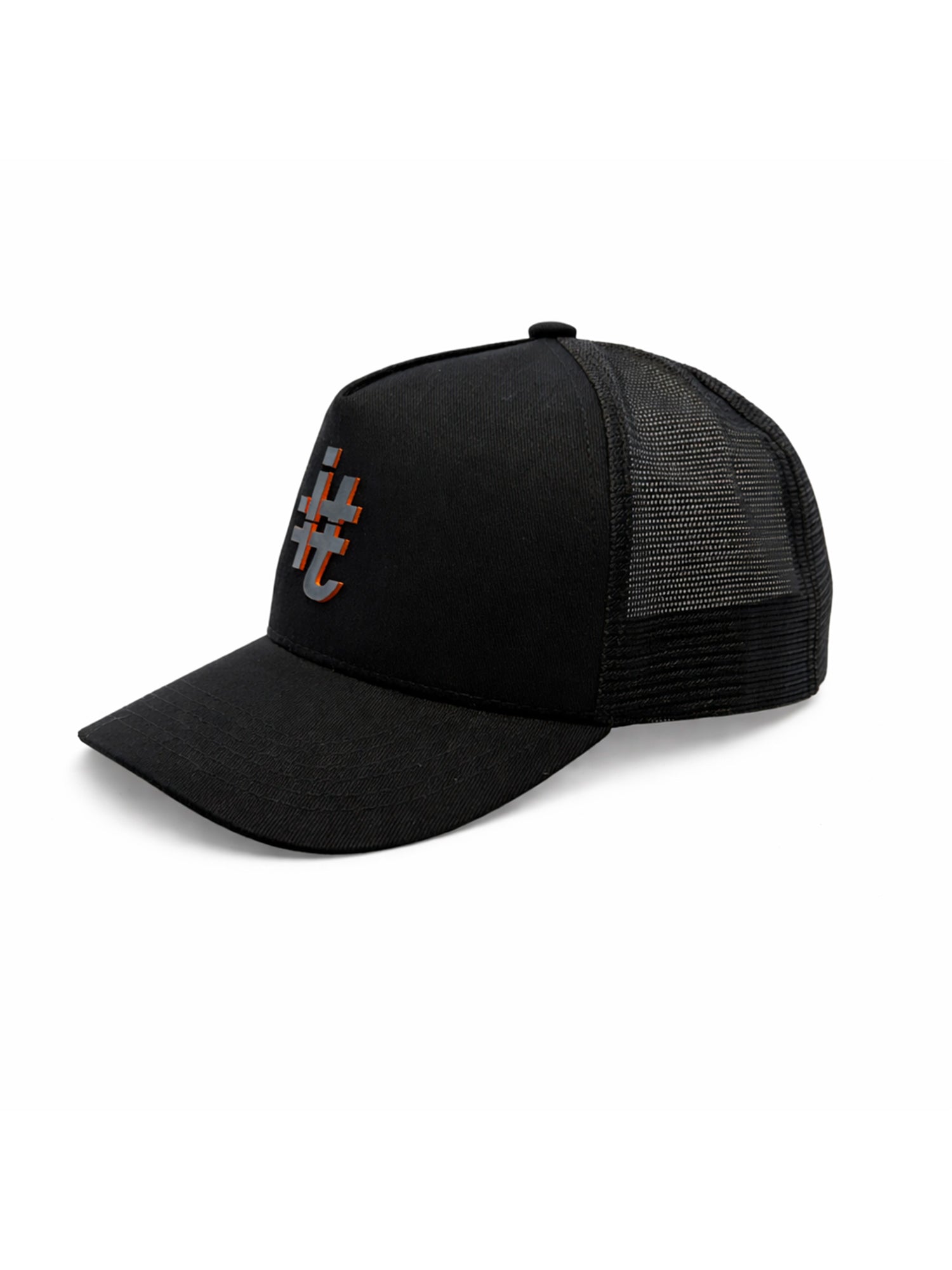 Boné Itals Preto Brasão Preto com Relevo