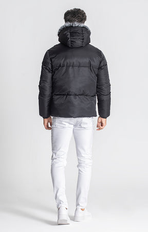Black Respect Puffer Jacket
