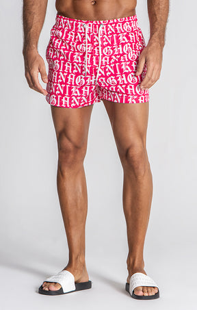 Pink Message Swimshorts
