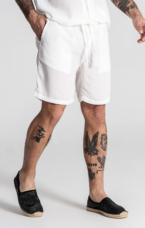 White Linen Shorts