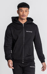 Black Essential Micro Hoodie Jacket