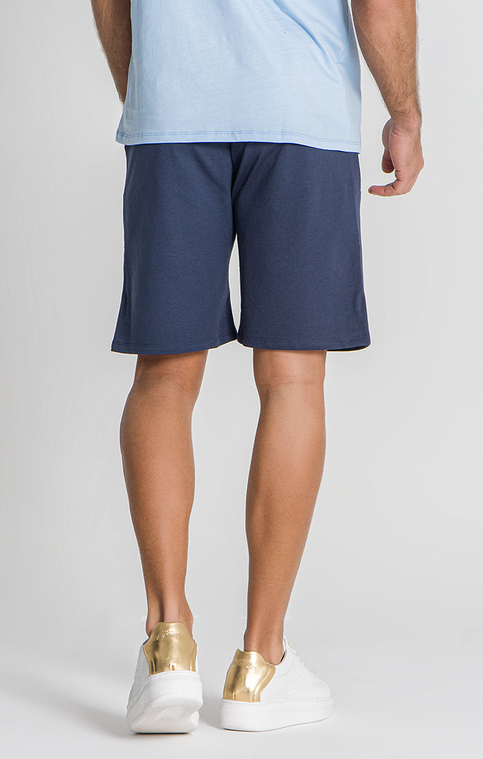 Navy Blue Block Shorts