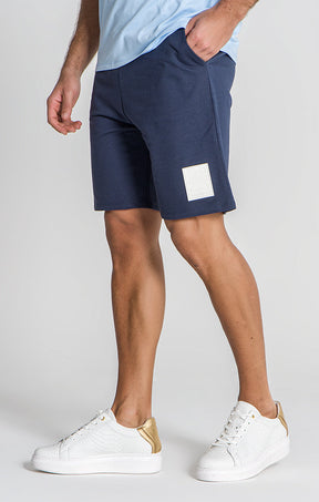 Navy Blue Block Shorts