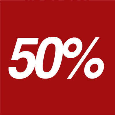 50% DE RÉDUCTION