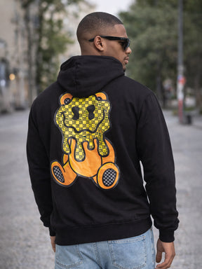 Black Melting Bear Hoodie