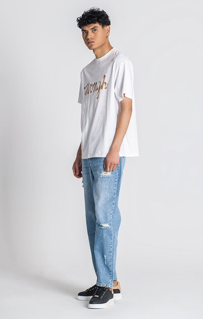 White Laced Oversized Tee