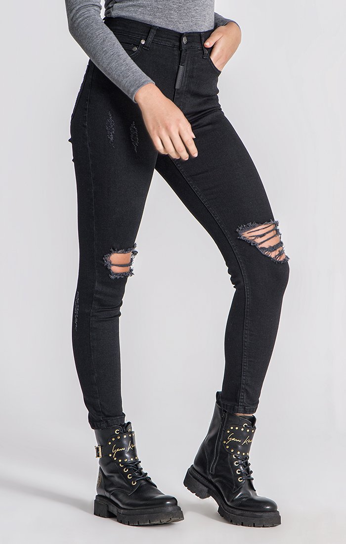 Black Core Peekaboo Jeans