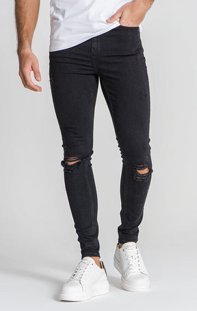 Black Core Ripped Jeans