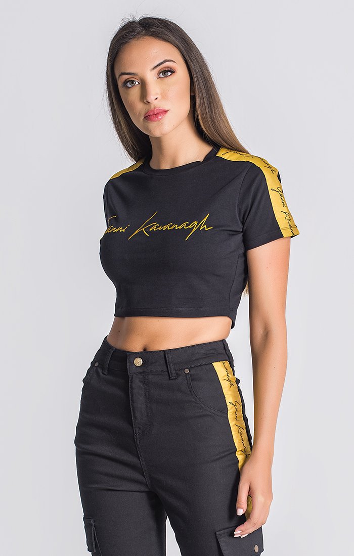 Black Noble Signature Cropped Tee