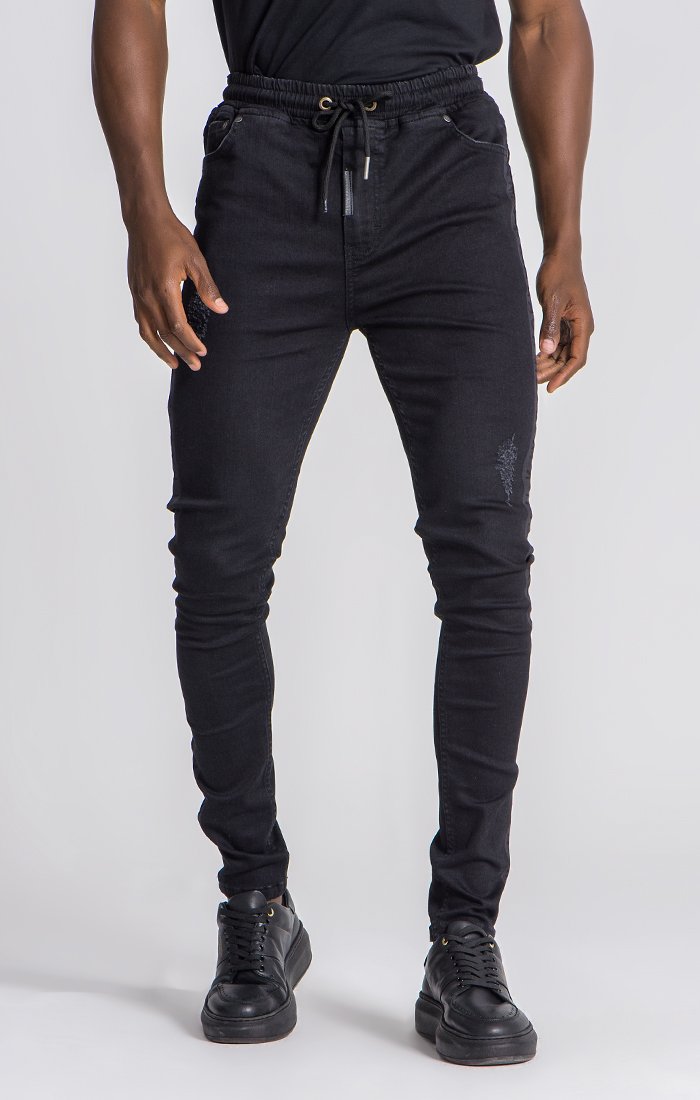 Black Yin Yang Skinny Jeans