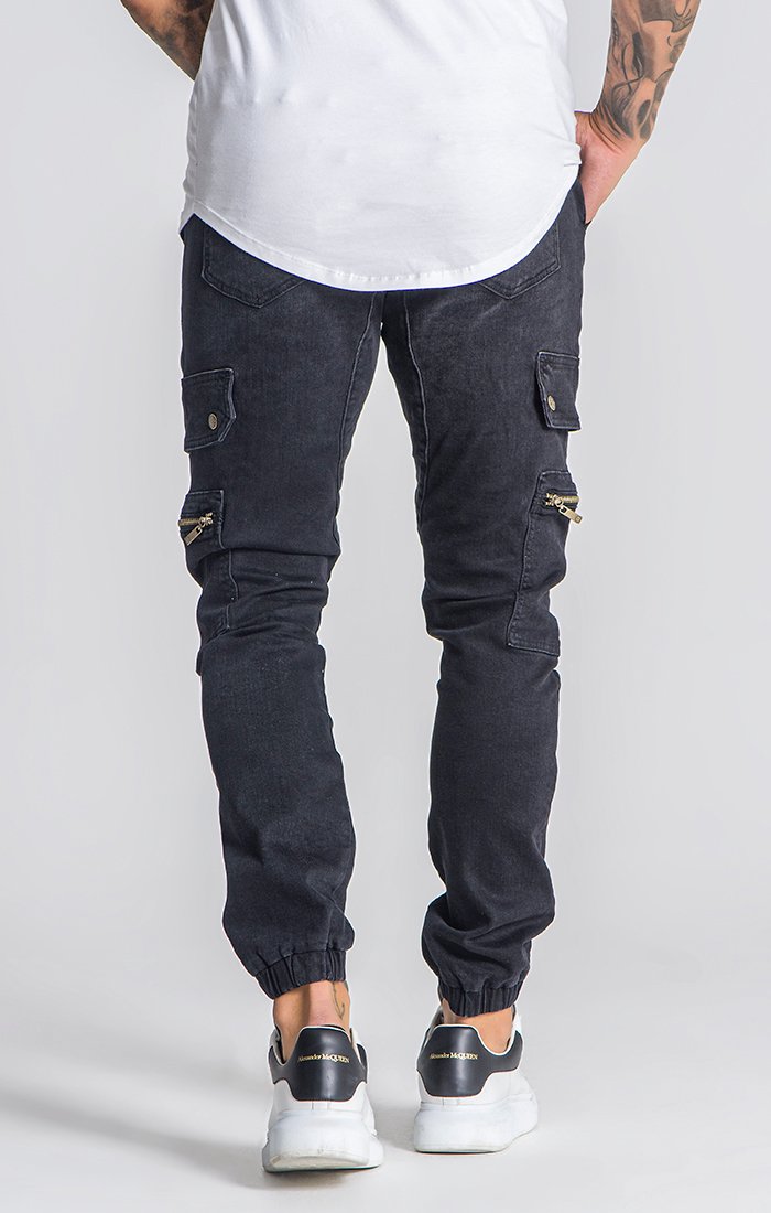 Dark Grey Core Regular Cargo Jeans